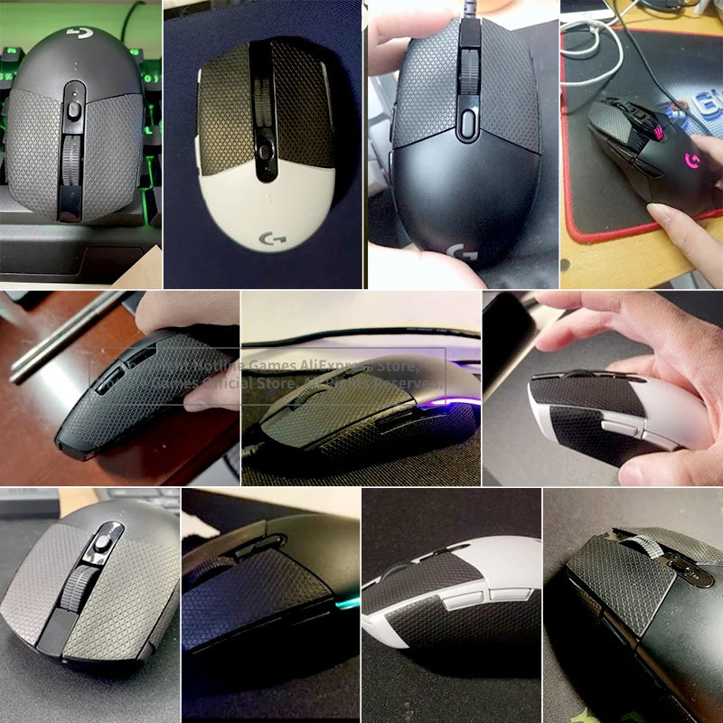 Hotline Games Anti-Rutsch-Tape für Logitech G305 G203 G102 G304 Maus, schweißresistente Pads, seitliche Anti-Rutsch-Aufkleber für Mäuse