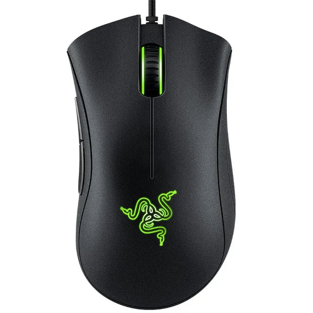 Mouse de gaming cu fir Original Razer DeathAdder Essential, senzor optic 6400DPI, 5 butoane independente, pentru laptop și PC de gaming