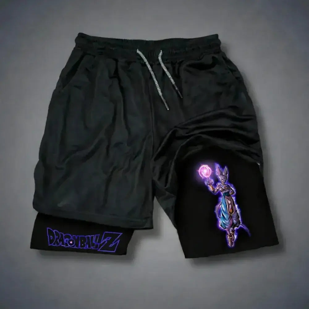 Produit gaming premium Fraquane Dragon Ball Goku Unisex Harajuku Anime Printed 2026 Summer New Product Loose Sports Breathable Quick Drying Double Layer Shorts