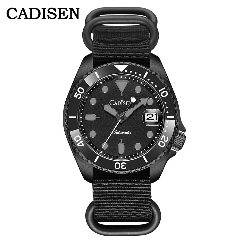 CADISEN New Luminous Men Mechanical Wristwatches Ceramic Bezel Sapphire Glass Automatic Watch Men Relogio Masculino