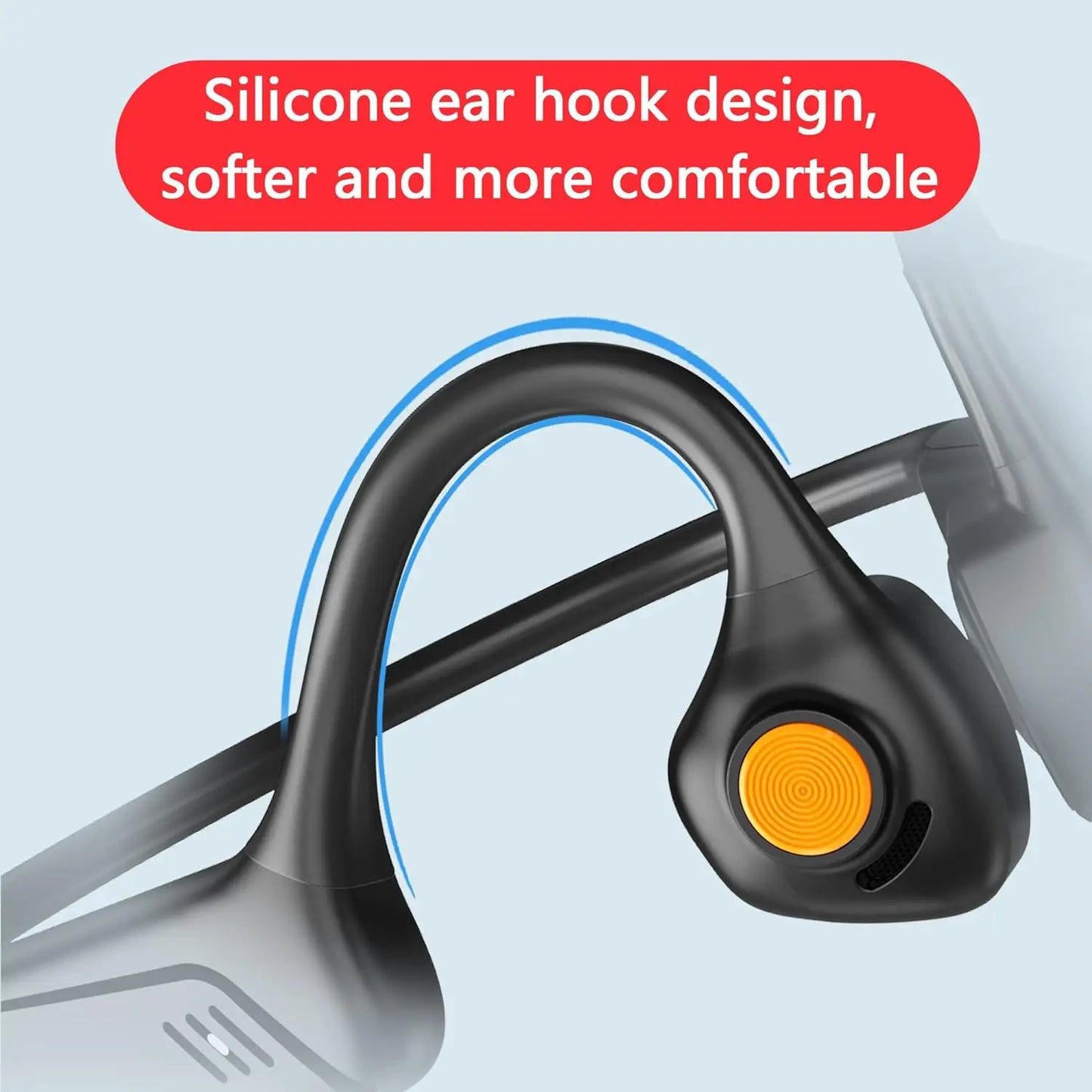 Open Ear Bluetooth 5.1 Headset Wireless Headphones with AptX HD, Noise Cancelling Mic, Waterproof Sports Headset, 24H Battery Life