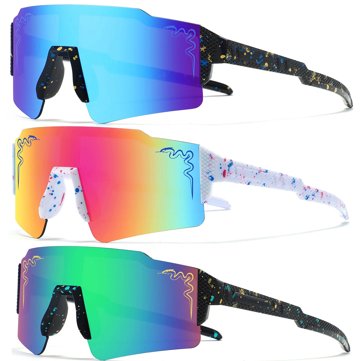 3 Pairs Age 5-18 Youth Baseball Sunglasses Boys Girls Glasses Outdoor Sport Cycling Goggles Children Kids Softball Shades
