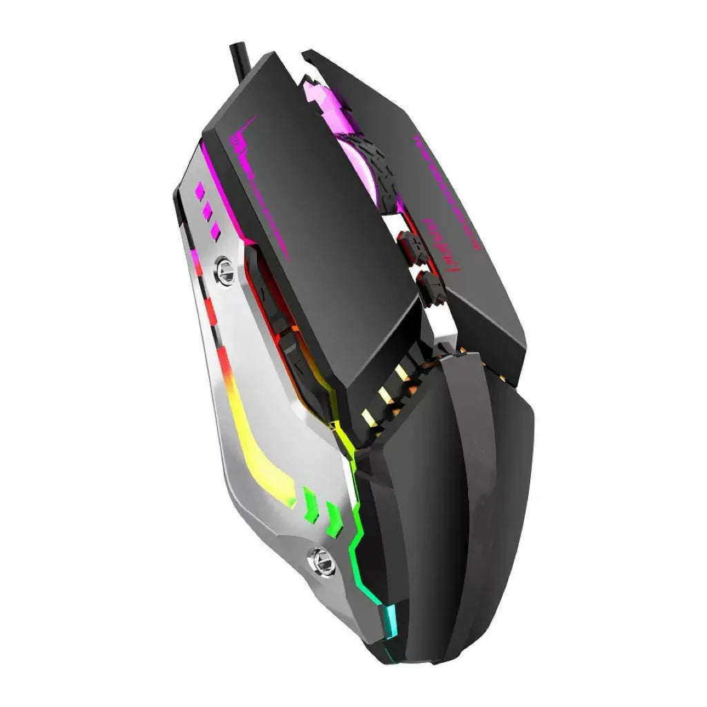 NexusClick RGB Gaming Mouse – Wired/Wireless Dual-Mode Gaming Mouse, 3200 DPI Adjustable, 6-Button Rechargeable Mouse with RGB Backlight