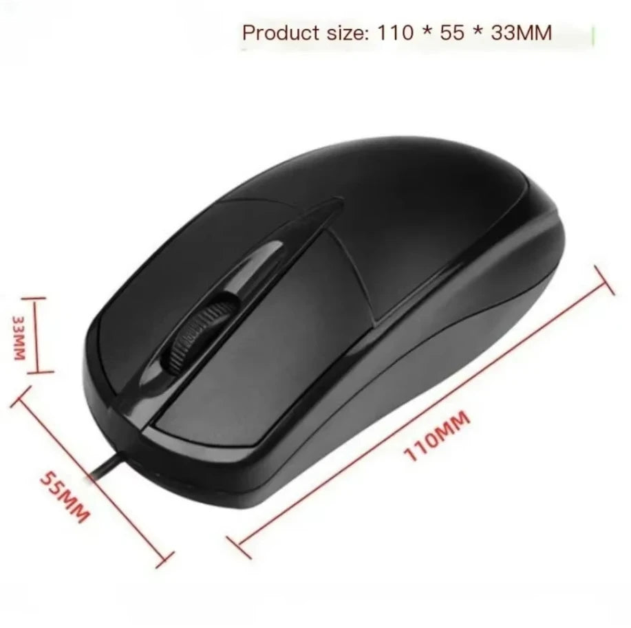 USB Optical Wired Mouse 1200 DPI, Ergonomic Computer Mouse for PC, Laptop & Desktop, Anti-Slip USB Wired Office & Gaming Mouse