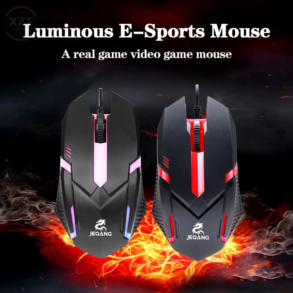 USB Wired Mini Gaming Mouse 1000 DPI Optical RGB Mouse with 3 Buttons, USB Wired Gaming Mouse for PC Desktop Laptop Computer Gamer