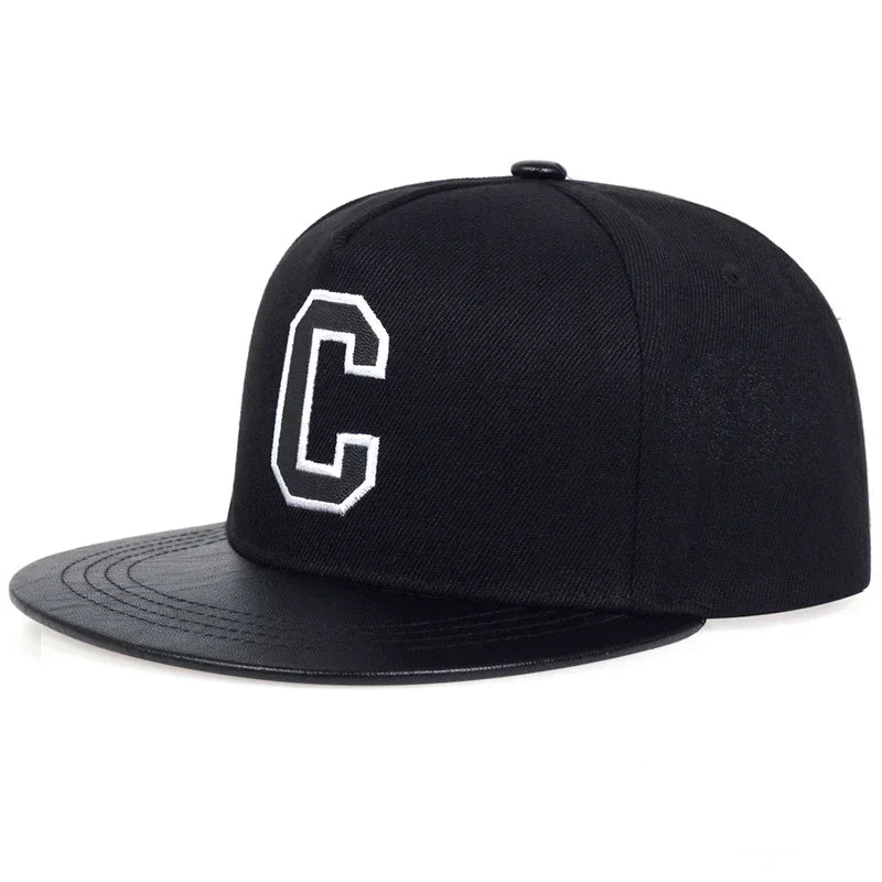 Unisex C Letter Embroidery Hip-hop Hats Spring Autumn Adjustable Casual Snapback Baseball Caps Outdoor Sunscreen Hat Sports Cap