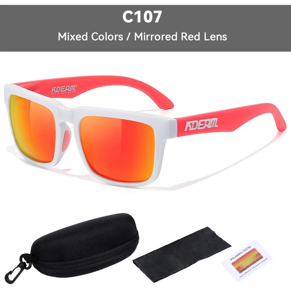 Kdeam High Quality Original Brand Design Polarized Sunglasses for Women Men Fashion Unisex Trendy Outdoor Eyewear For Couple