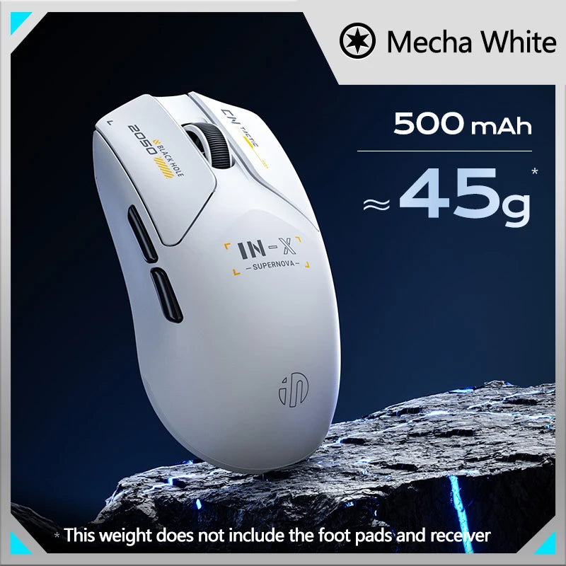 INPHIC INX SE Lightweight Wireless Gaming Mouse, 12800 DPI Wireless Gaming Mouse, 1000Hz Polling Rate, Rechargeable Gaming Mouse for PC & Laptop