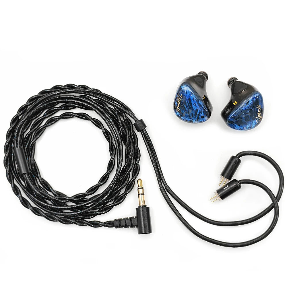 VZONIS DDB-03 HiFi IEM Earphones 1DD+1BA+Bone Conduction Hybrid Driver Wired Gaming Earbuds High Resolution Audio Headphones