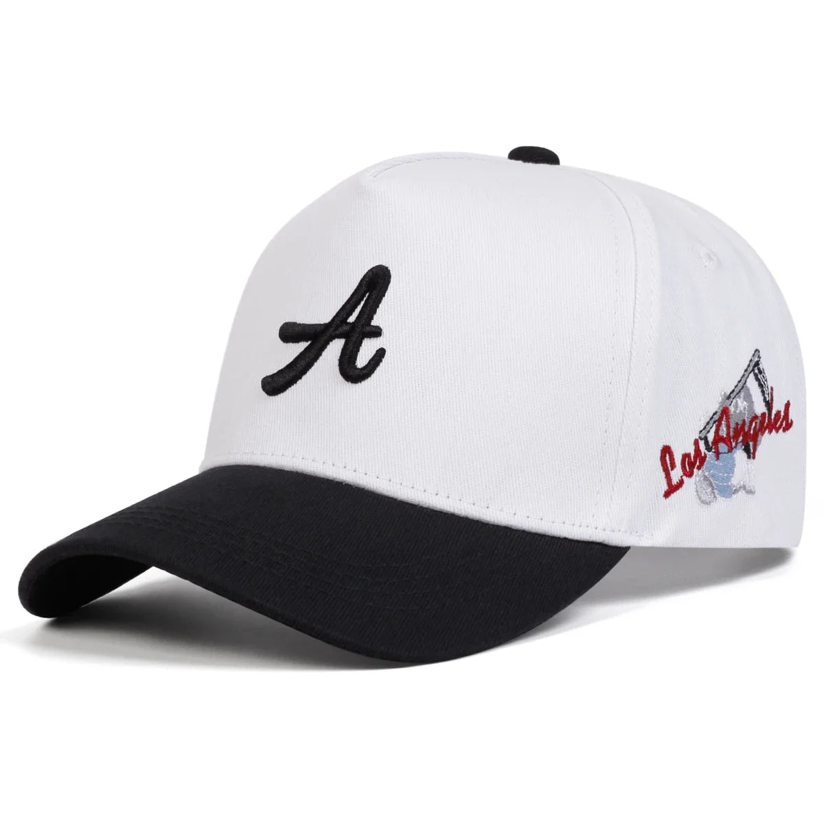 Unisex A Letter Side Los Angeles Embroidery Baseball Caps Spring Autumn Outdoor Adjustable Casual Hats Sunscreen Hat Sports Cap