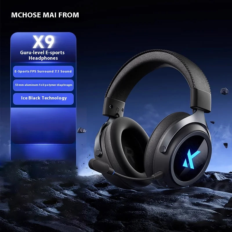 2025 Mchose X9 Headphone 3 Mode Bluetooth Headset Surround Sound Effect With Mic E-Sports Earphones Custom Accessories For Fps