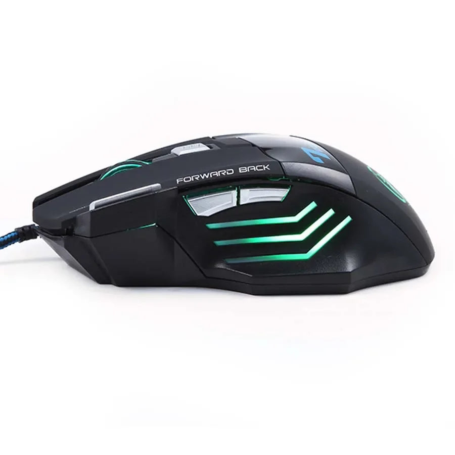 5500 DPI USB Wired Gaming Mouse, 7-Button RGB Optical Gaming Mouse for PC, Ergonomic High-Precision Computer Gaming Mouse for Windows & Laptop