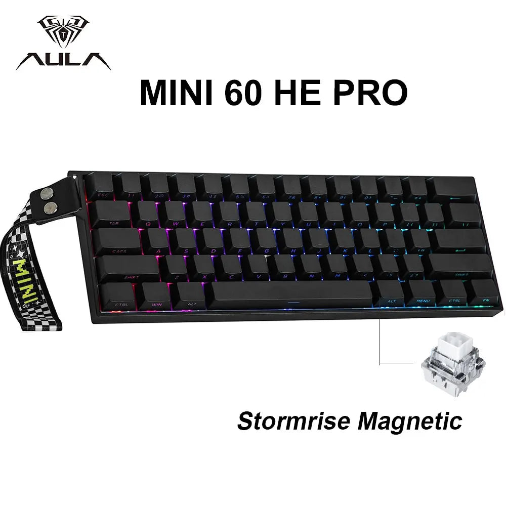 AULA Mini60 HE/Pro/Max 60% Magnetic Switch Gaming Keyboard RGB Tri Mode Mechanical Keyboard 8000Hz 0.01mmRT for E-Sports Gifts