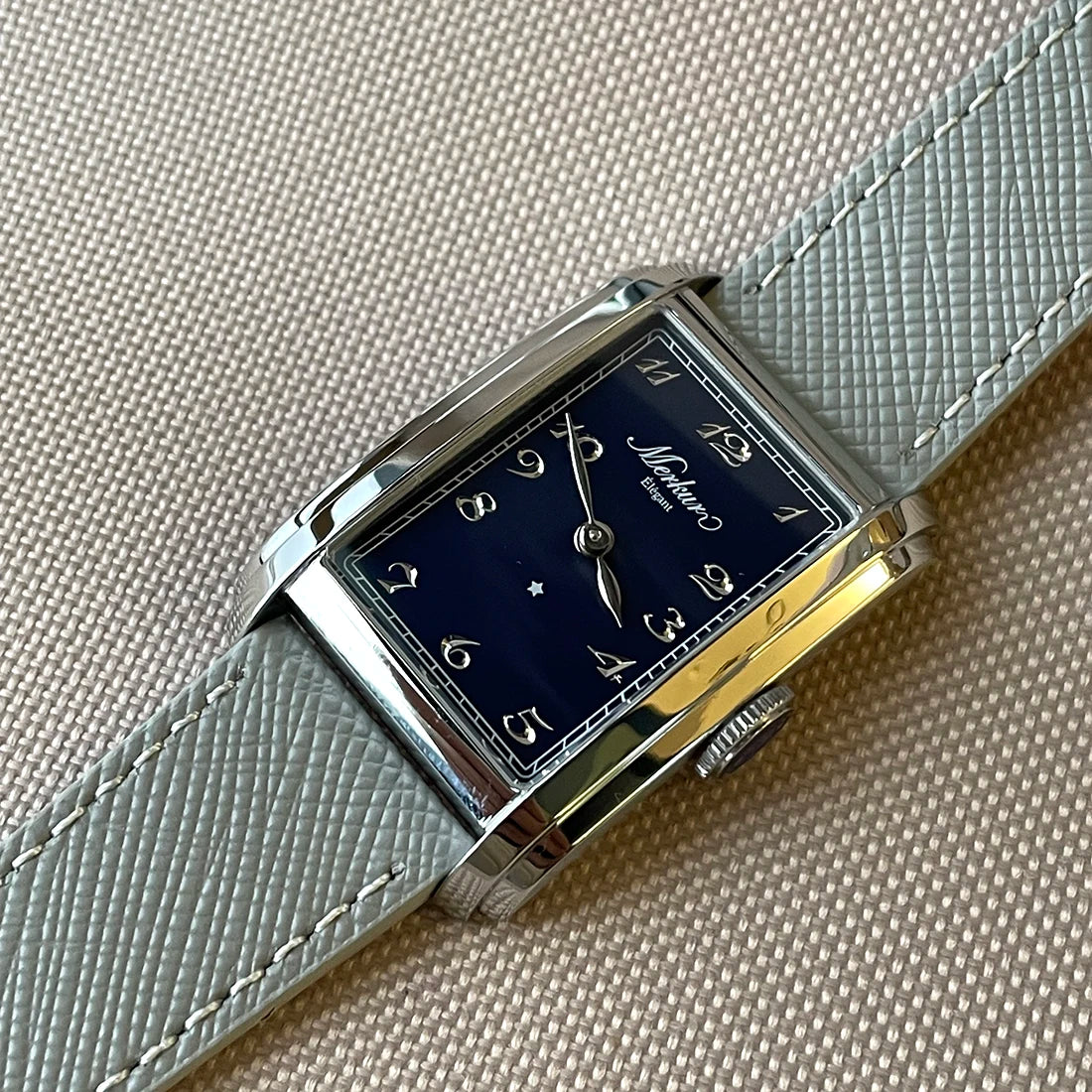 New MERKUR NH05 Rectangle Retro Casual Watch for Men Business Series Automatic Chorded Watch Relogio Sapphire White Watch