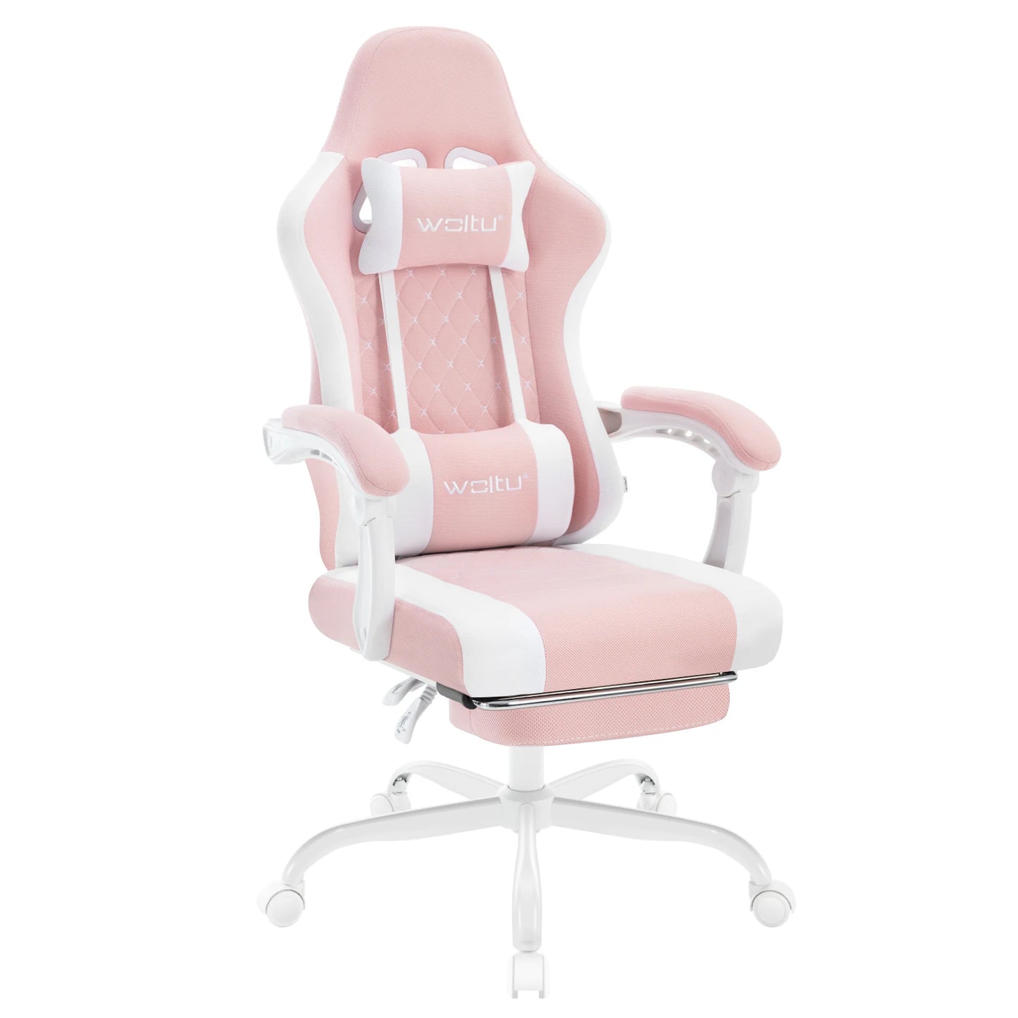 WOLTU Drehbarer Computerstuhl mit Massagefunktion, ergonomischer Bürostuhl mit Kissen & Fußstütze, höhenverstellbarer Gaming-Stuhl