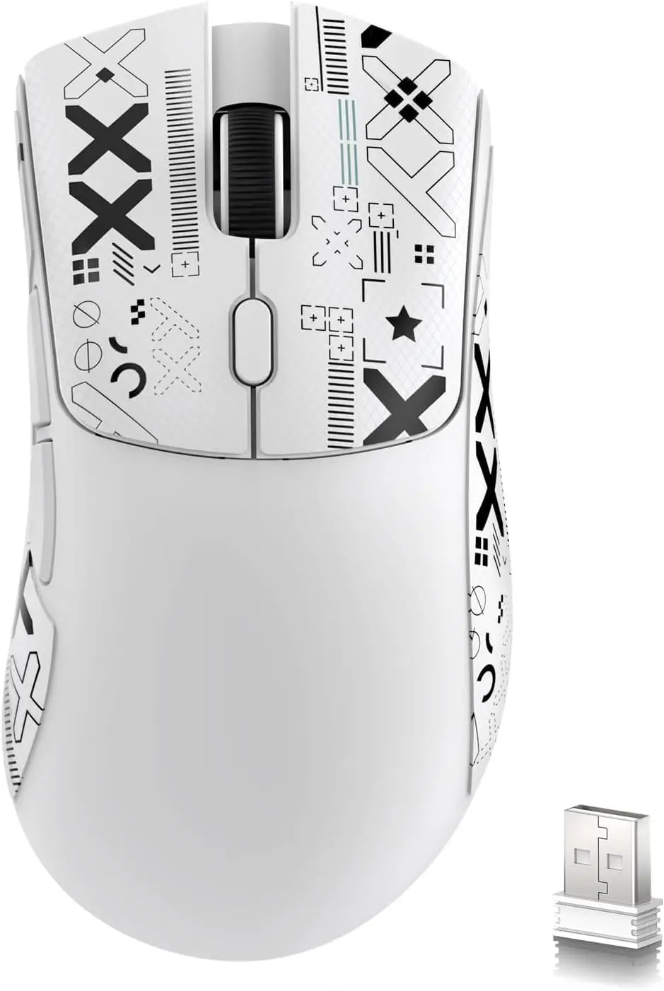 Attack Shark R1 Wireless Gaming Mouse, 55g Ultra-Lightweight Tri-Mode Gaming Mouse, PAW3311 Sensor, 18000 DPI, Bluetooth 5.2, 2.4GHz & USB-C for PC, Mac & Laptop