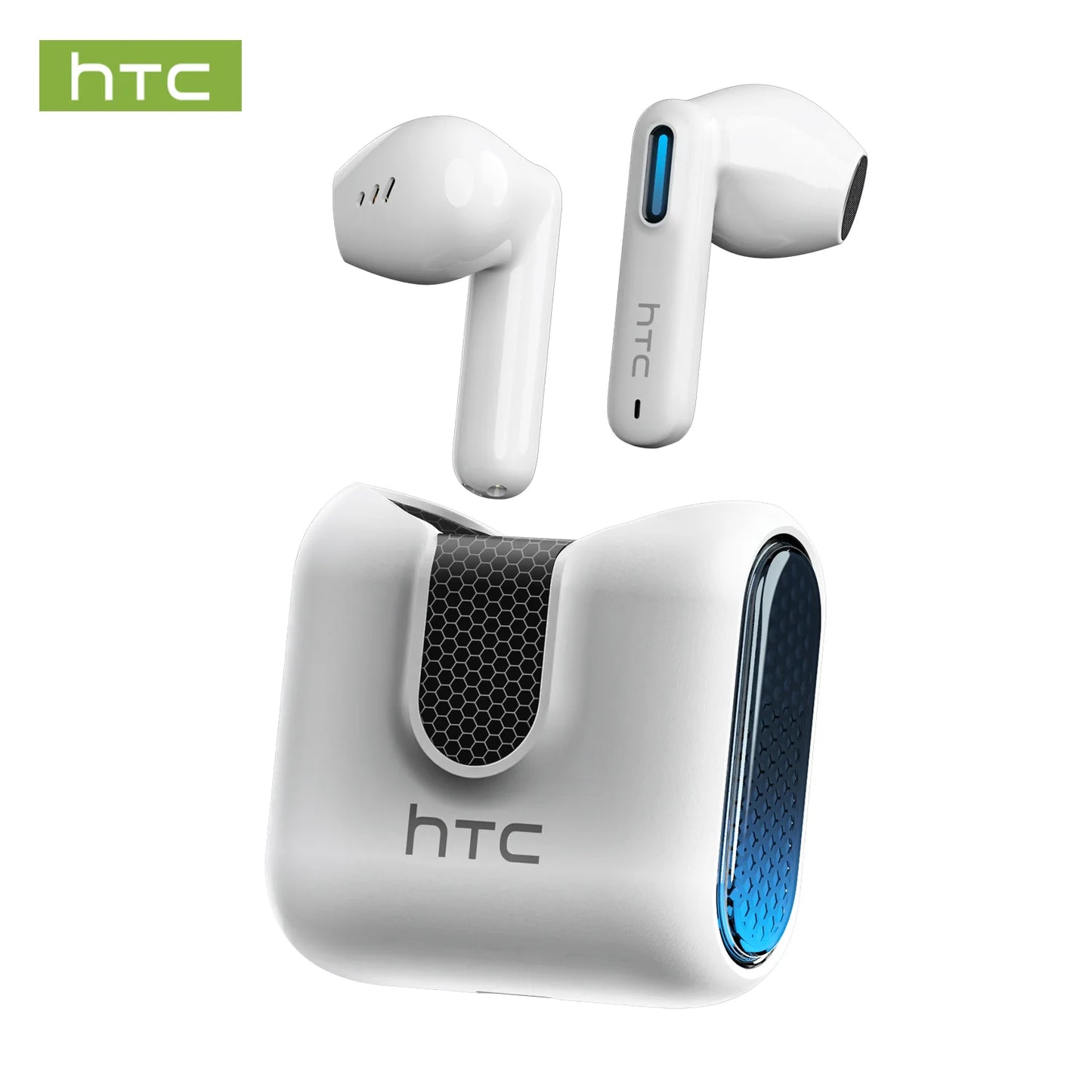 HTC NE49 Bluetooth 6.0 True Wireless Earbuds Gaming Headphones with HiFi Deep Bass, IPX5 Waterproof Bluetooth Earbuds, Low Latency Wireless Earphones