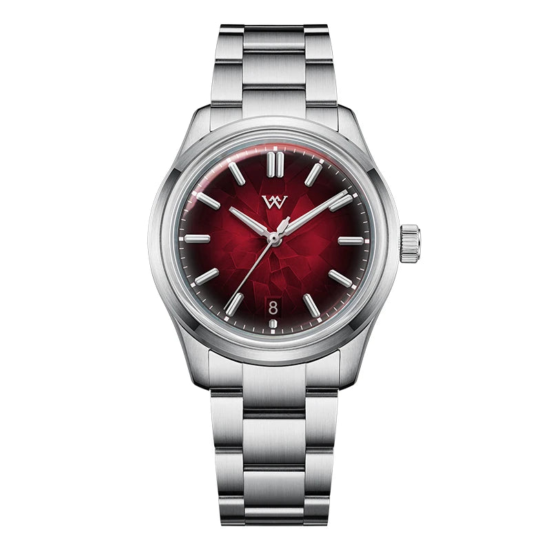 WM Watch Automatic Mechanical Watch NH35 Glacier Series 100M Waterproof AR Coated Sapphire Welly Merck Watch for Men WM226