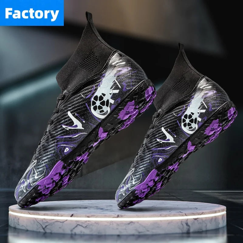 Men Professional Football Shoes Society Cleats Soccer Shoes Original Indoor Football Field Boots Grass Training TF/FG Sneakers