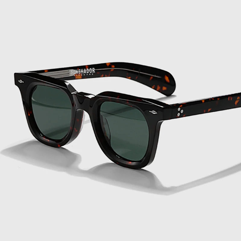 Luxury Brand Designer Classic Acetate Tortoise High Quality Sunglasses Man Retro Eyewear Fashion Men Outdoor Eyeglasses 148mm
