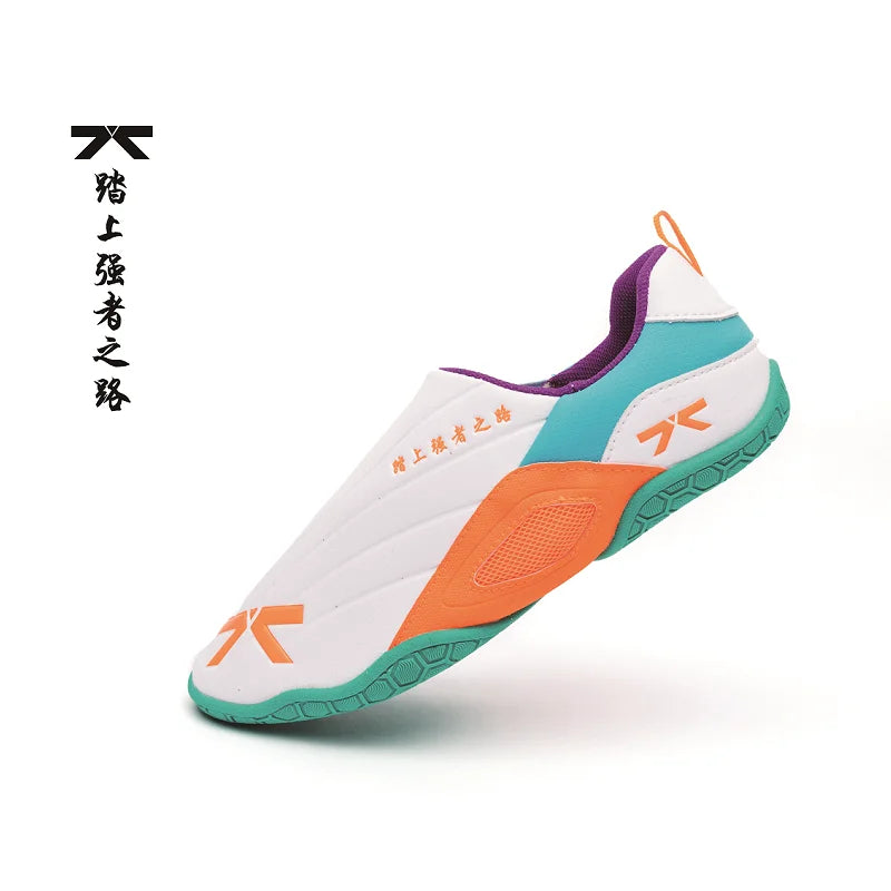 Firmway Professional Taekwondo Shoe for Unisex Soft Sole Kids Kung Fu Comfortable Men Women Tai Chi Karate Shoes White Sneakes