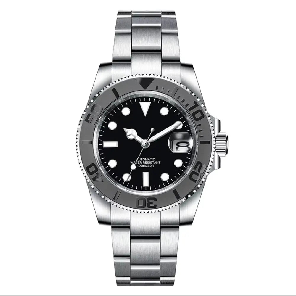 DIY Custom Automatic Watch Logo For Man High Quality NH35 Diving Mechanical Watches Sapphire Waterproof Ceramic Bezel 120 Click