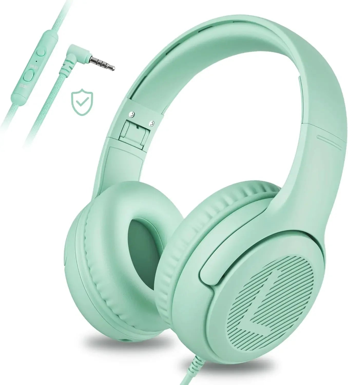Awatrue Kids Headphones with Microphone, Safe Volume Limited Wired Kids Headphones for School, Toddler & Children, Comfortable Stereo Headset for Learning, Travel & Gaming