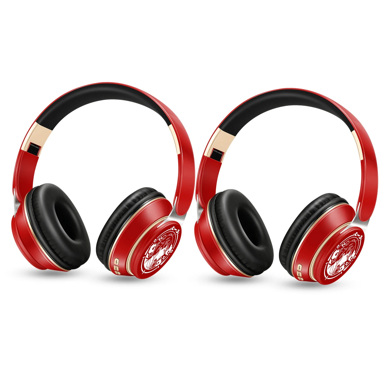 Bluetooth 5.3 Wireless Headphones with Microphone, Stereo Foldable Headset, MP3 FM Radio, Kids Gaming Earphones, Student Gift Headphones