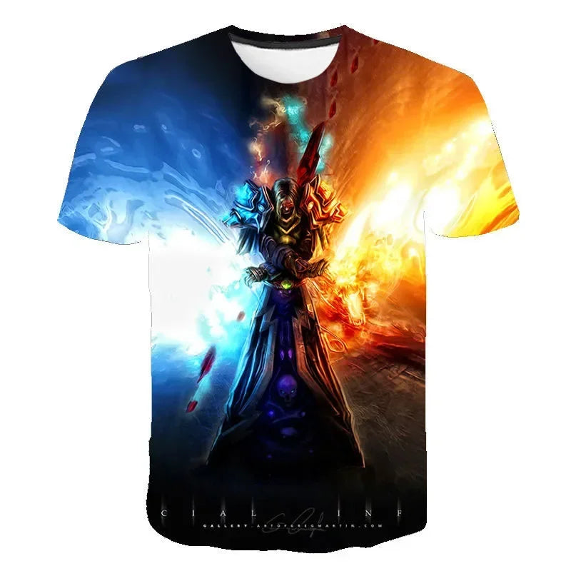 2024 New Game T-shirt World Of Warcraft 3D Printed Men Women Fashion Casual Streetwear T Shirt Harajuku Oversized Tees Tops
