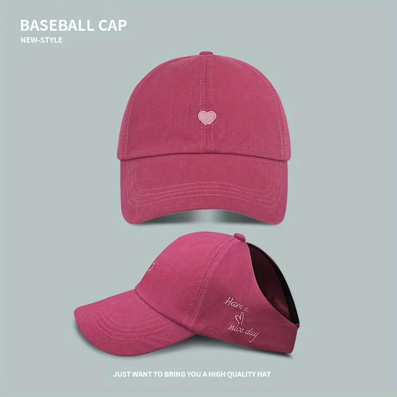 Summer Baseball Cap Breathable Women High Ponytail Outdoor Sport Cap Sunshade Anti-UV Adjustable Travel Beach Empty Top Hat