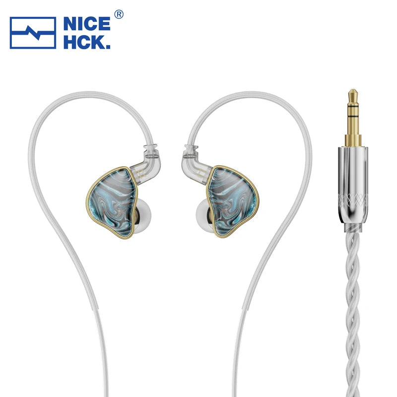 NICEHCK NX7MK4 HiFi Earphones 7 Driver Hybrid Audiophile IEM with Stabilized Wood Faceplate, Replaceable Tuning Filters, Wired Earbuds
