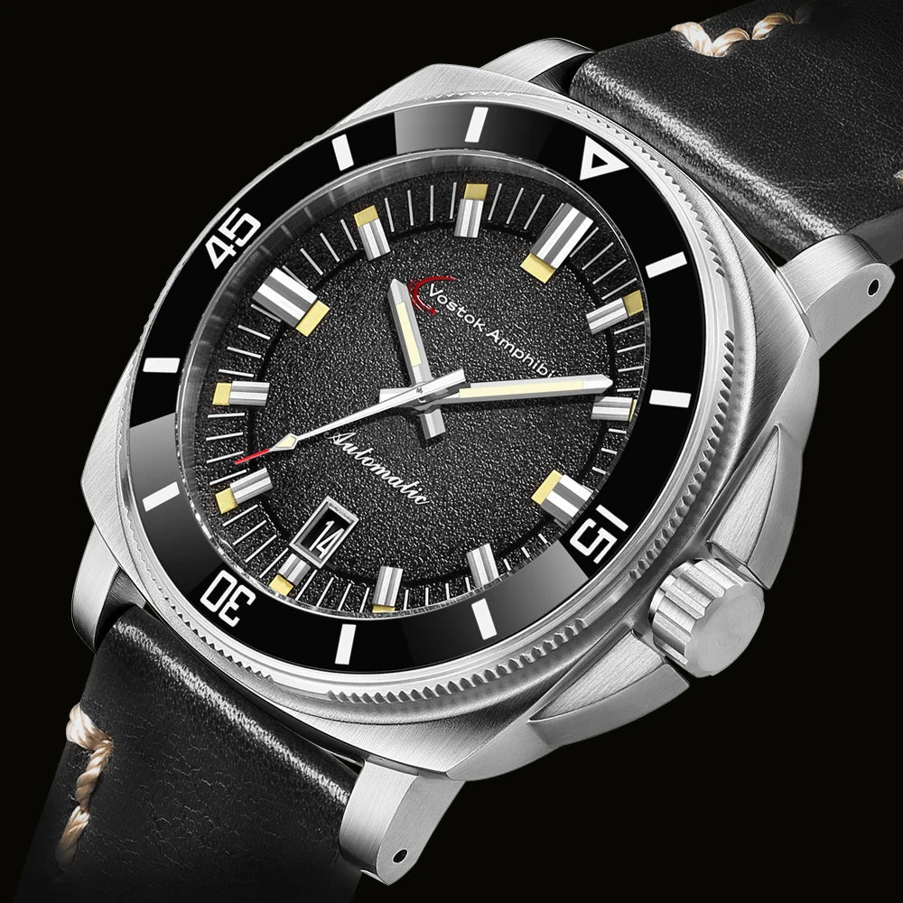 Vostok Amphibia Automatic Watches Men Mechanical NH35 Sapphire Steel Luxury Big Case Timepieces Clock Male Branded Hour Uhr