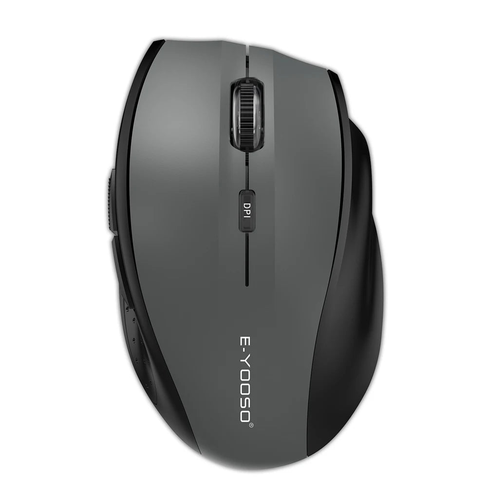 E-YOOSO E-1010 USB 2.4G Wireless Gaming Office Mouse, 2400 DPI Optical Game Mice, Ergonomic for Laptop PC Computer