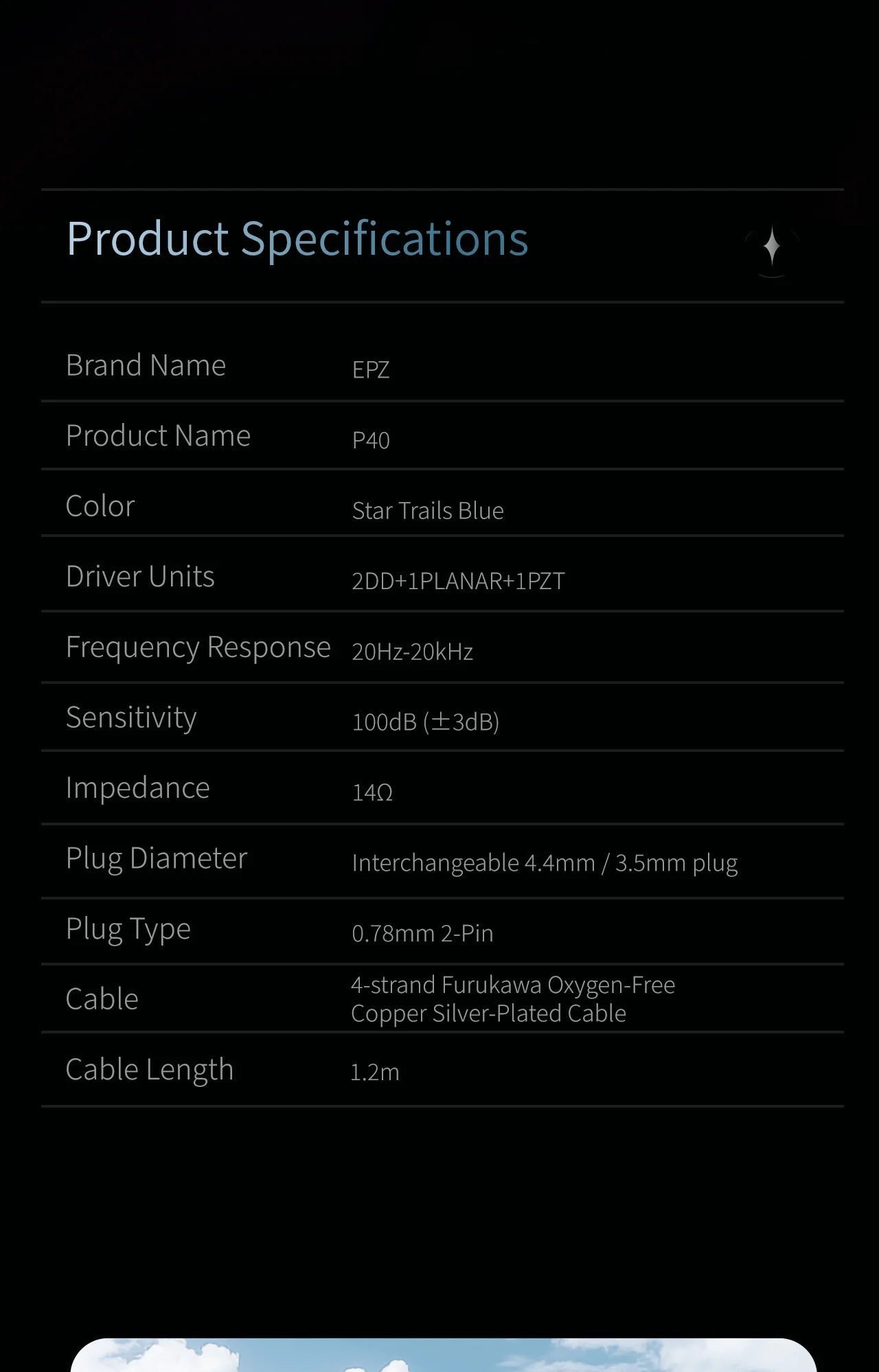 EPZ P40 PZT Ceramic HiFi In-Ear Headphones 2DD+1Planar Hybrid Drivers, EPZ P40 Ceramic Earphones with Silver-Plated Cable, 4.4mm/3.5mm Audiophile IEM