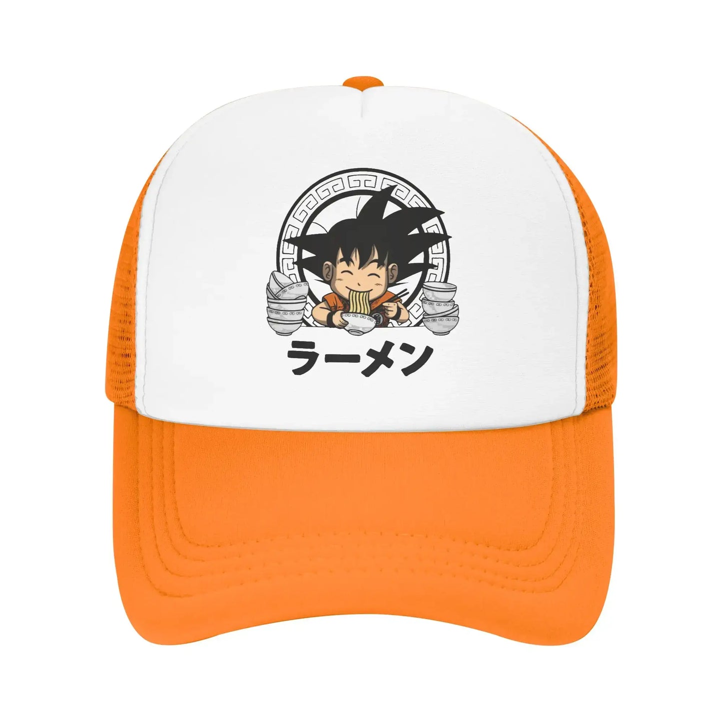 Goku Kid Ramen Dragon Ball Trucker Hat Men Women Vintage Anime Manga Hats Sports Cap Adjustable Polyester Baseball Caps Summer, Produit gaming premium Fraquane, produits de luxe, nouvelle génération, équipement gamer