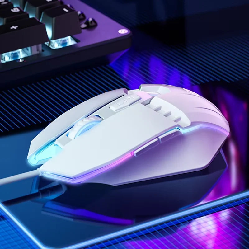 HP M1 Wired Gaming Mouse White Light Emitting Esports Mouse USB Gaming Office Desktop Laptop