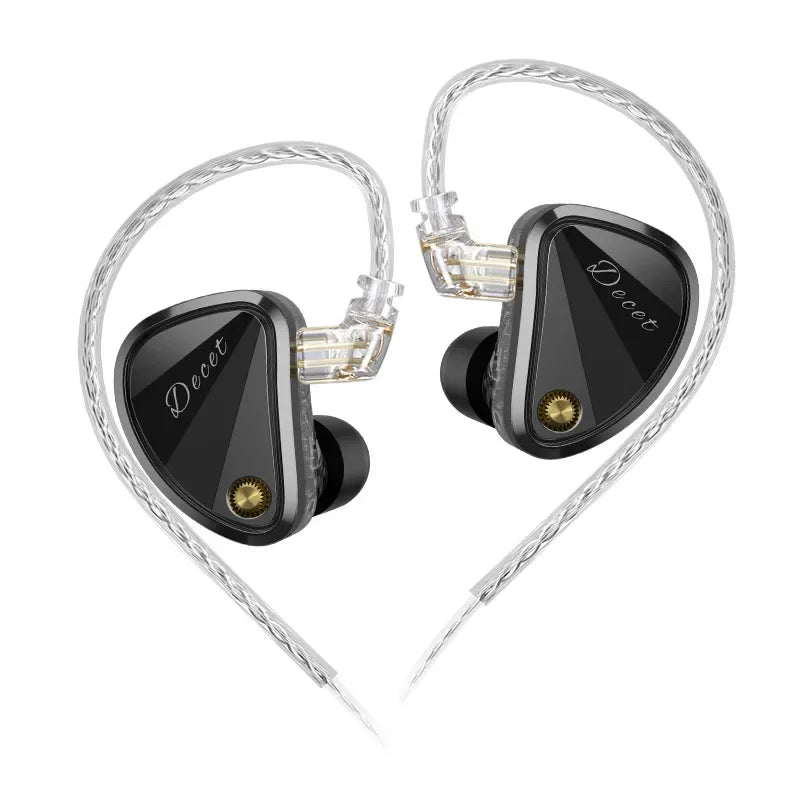 KZ Decet Adjustable Earphones 10 Unit Upgraded Drive Earbuds Hifi Music Replaceable Cable 3D Printing Design 2PIN Cable