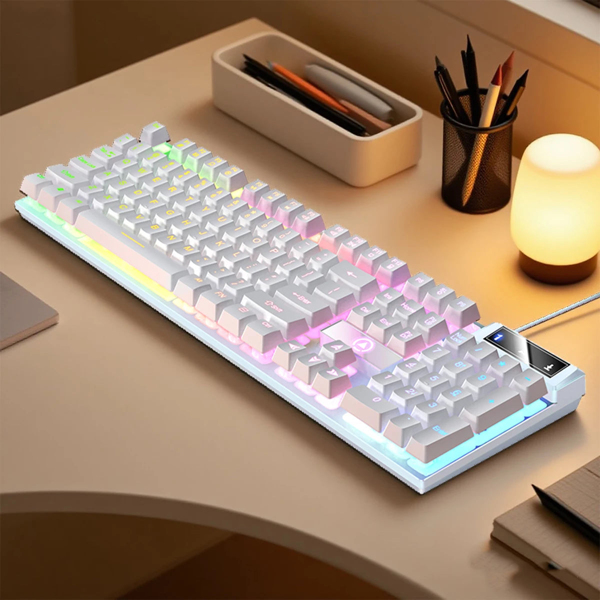YINDIAO K500 Wired Keyboard Gaming Laptop Desktops PC Computer Office Accessories Low Profile Gamer Keyboards With Numpad