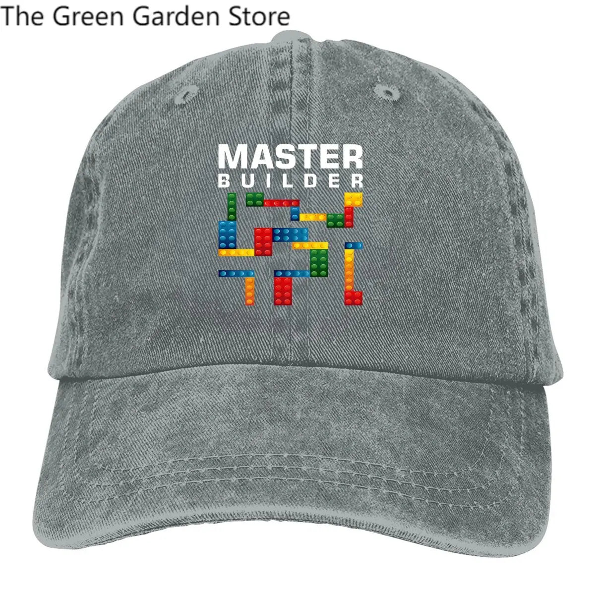 Building Blocks Multicolor Hat Peaked Men's Cap Cool Master Builder Building Blocks Personalized Visor Protection Hats
