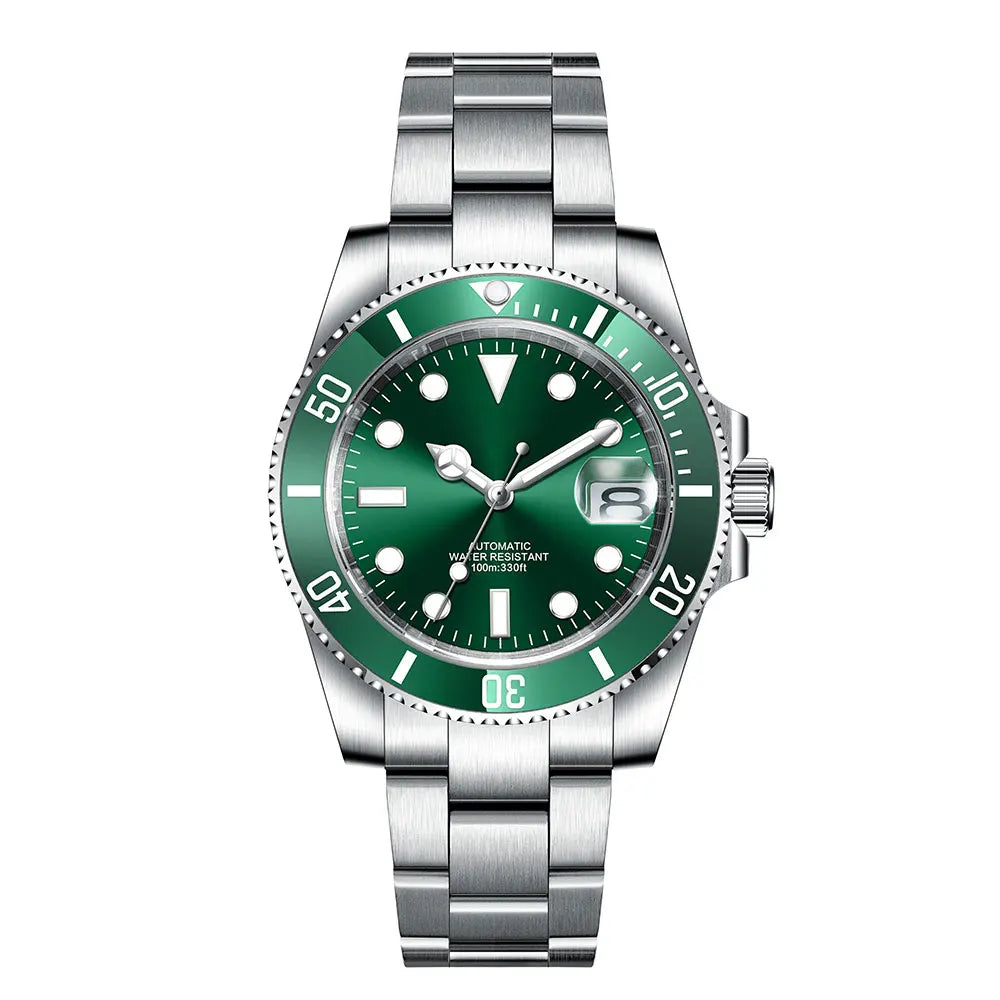 Corgeut 40mm Luxury Business NH35 Men's automatic mechanical Diving Watch, ceramic bezel, sapphire crystal, 100m waterproof.