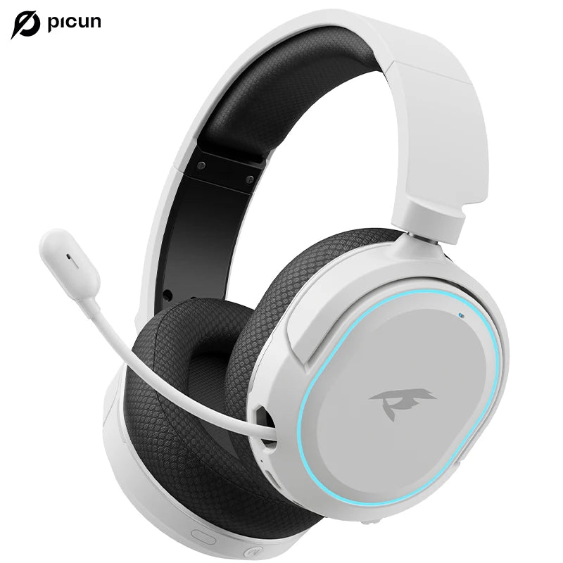 Picun G2 Wireless Gaming Headset Bluetooth 5.3 – 7.1 Surround Sound, ENC Microphone, 100H Battery, Low Latency Headphones for PC, PS5, PS4, Switch & Mobile