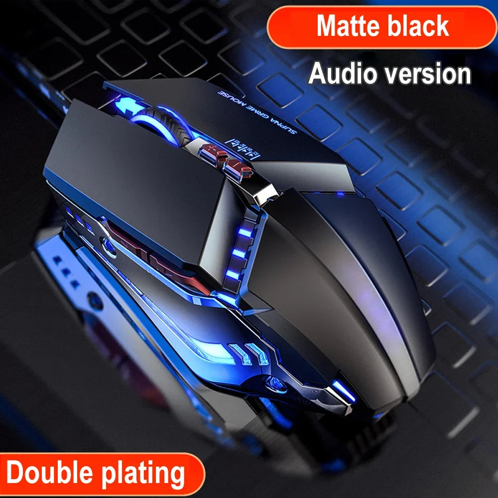 RGB Wired Gaming Mouse 3200 DPI Mechanical USB Gaming Mouse with 7 Buttons, Silent Click Ergonomic PC Mouse for Laptop Gaming