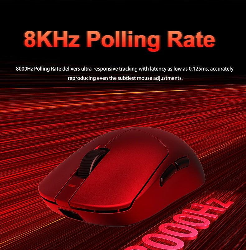 AULA V9 Ultra Wireless Gaming Mouse PAW3950, 8K Polling Rate, Tri-Mode Lightweight Ergonomic Gaming Mouse for PC & Esports