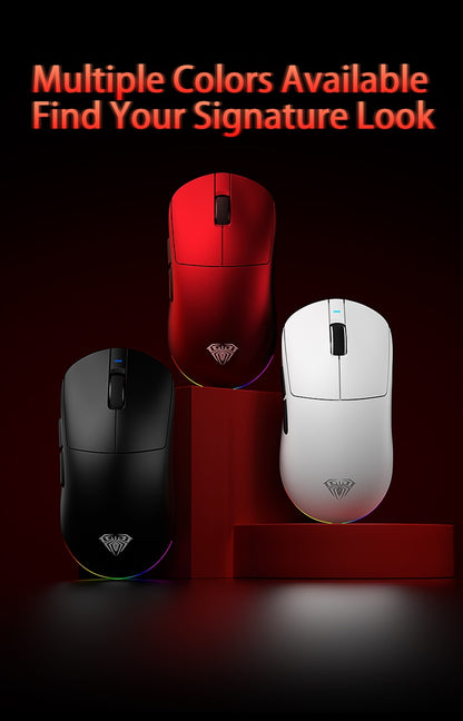 AULA V9 Ultra Wireless Gaming Mouse PAW3950, 8K Polling Rate, Tri-Mode Lightweight Ergonomic Gaming Mouse for PC & Esports