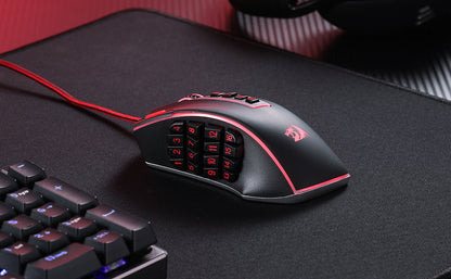 Herná myš Redragon M990 MMO, 32000 DPI, vysoko presná káblová RGB myš pre hráčov s 23 programovateľnými tlačidlami, 16 bočnými makro klávesmi