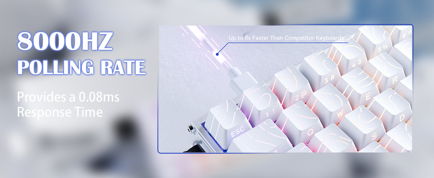 ATTACK SHARK X68MAX HE Rapid Trigger Magnetic Keyboard 60% Aluminum Wired Gaming Keyboard with Magnetic Switches, 8KHz Polling Rate & 0.005mm RT Accuracy