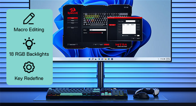 Redragon K582 SE Wired RGB 104 Keys Mechanical ,Dynamic 16.8M RGB Backlit Gaming Keyboard,Red Switches