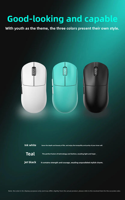 Incott G23 V2 Wireless Gaming Mouse PAW3395, 47g Lightweight Gaming Mouse, 3-Mode Bluetooth & 2.4GHz, 8000Hz Polling Rate, Ultra-Low Latency Esports Mouse