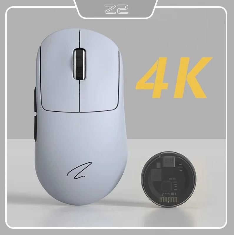 Zaopin Z2 Wireless Gaming Mouse, Three-Mode PAW3395 26000 DPI Lightweight Ergonomic Gaming Mouse with Hot-Swappable Switches & 4K Polling Rate