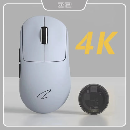 Zaopin Z2 Wireless Gaming Mouse, Three-Mode PAW3395 26000 DPI Lightweight Ergonomic Gaming Mouse with Hot-Swappable Switches & 4K Polling Rate